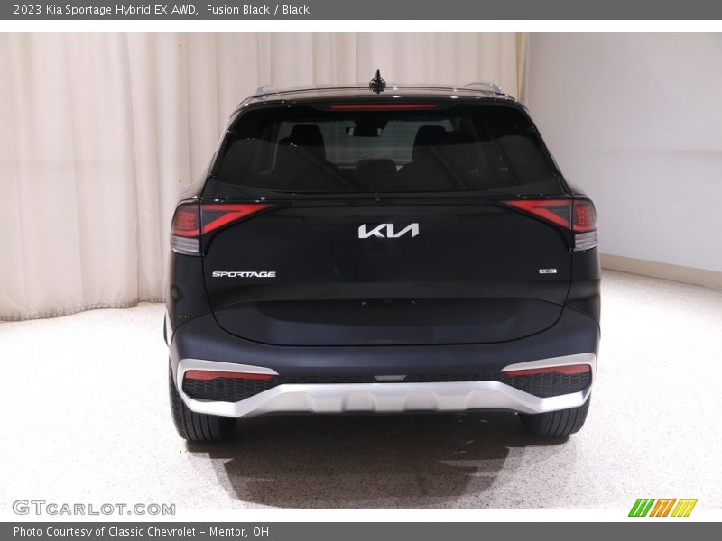 Fusion Black / Black 2023 Kia Sportage Hybrid EX AWD