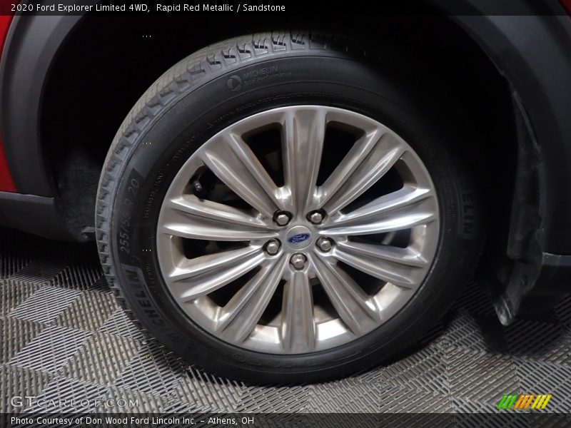 Rapid Red Metallic / Sandstone 2020 Ford Explorer Limited 4WD