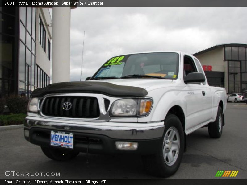 Super White / Charcoal 2001 Toyota Tacoma Xtracab
