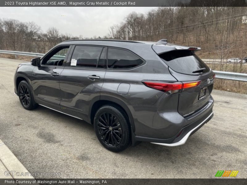 Magnetic Gray Metallic / Cockpit Red 2023 Toyota Highlander XSE AWD
