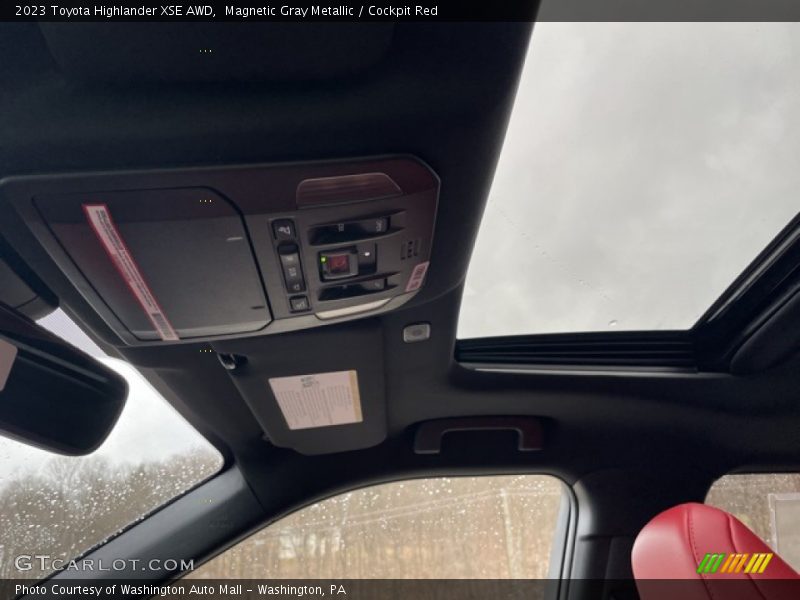 Magnetic Gray Metallic / Cockpit Red 2023 Toyota Highlander XSE AWD