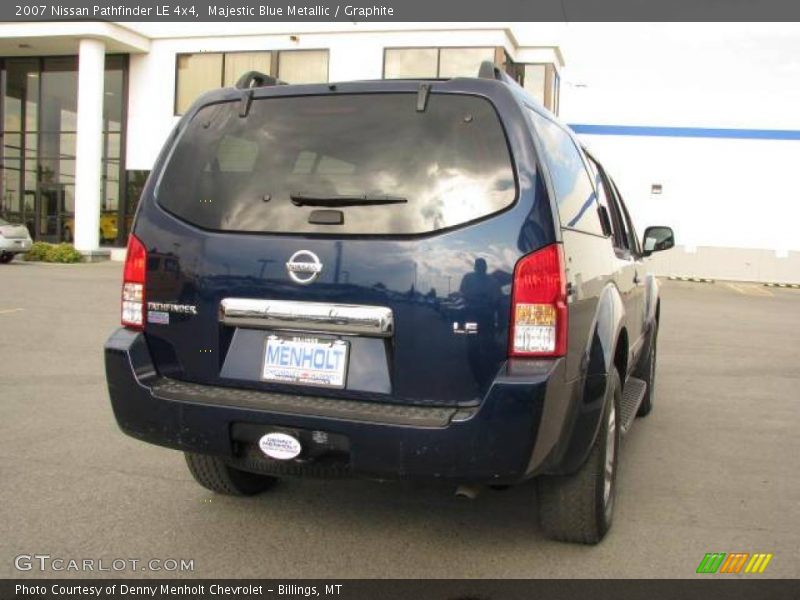 Majestic Blue Metallic / Graphite 2007 Nissan Pathfinder LE 4x4