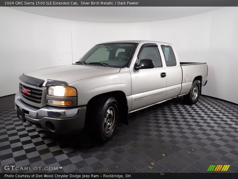 Silver Birch Metallic / Dark Pewter 2004 GMC Sierra 1500 SLE Extended Cab