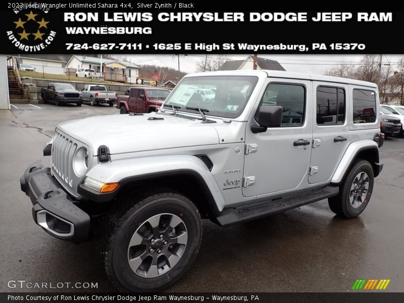 Silver Zynith / Black 2023 Jeep Wrangler Unlimited Sahara 4x4
