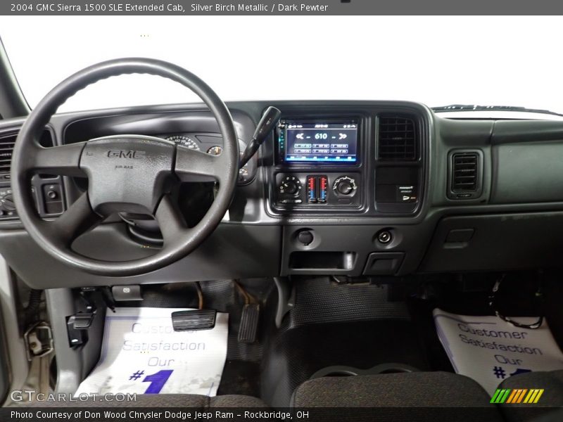 Silver Birch Metallic / Dark Pewter 2004 GMC Sierra 1500 SLE Extended Cab