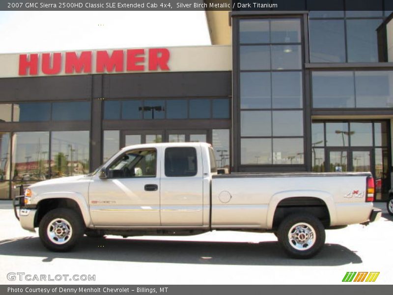 Silver Birch Metallic / Dark Titanium 2007 GMC Sierra 2500HD Classic SLE Extended Cab 4x4