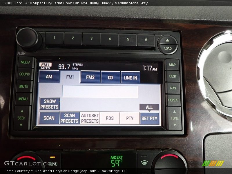 Black / Medium Stone Grey 2008 Ford F450 Super Duty Lariat Crew Cab 4x4 Dually