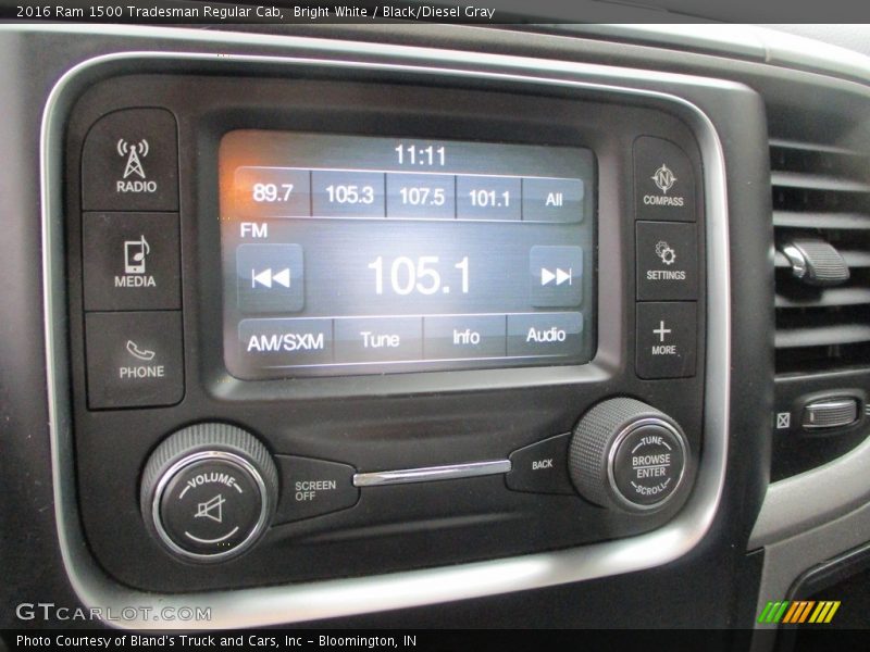 Bright White / Black/Diesel Gray 2016 Ram 1500 Tradesman Regular Cab