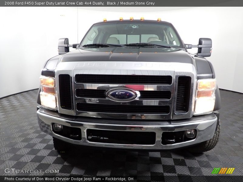 Black / Medium Stone Grey 2008 Ford F450 Super Duty Lariat Crew Cab 4x4 Dually