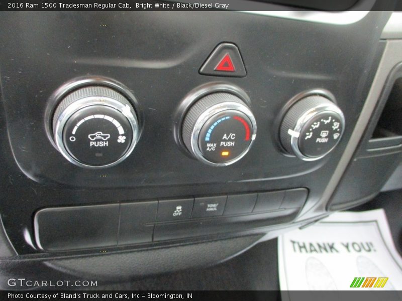 Bright White / Black/Diesel Gray 2016 Ram 1500 Tradesman Regular Cab
