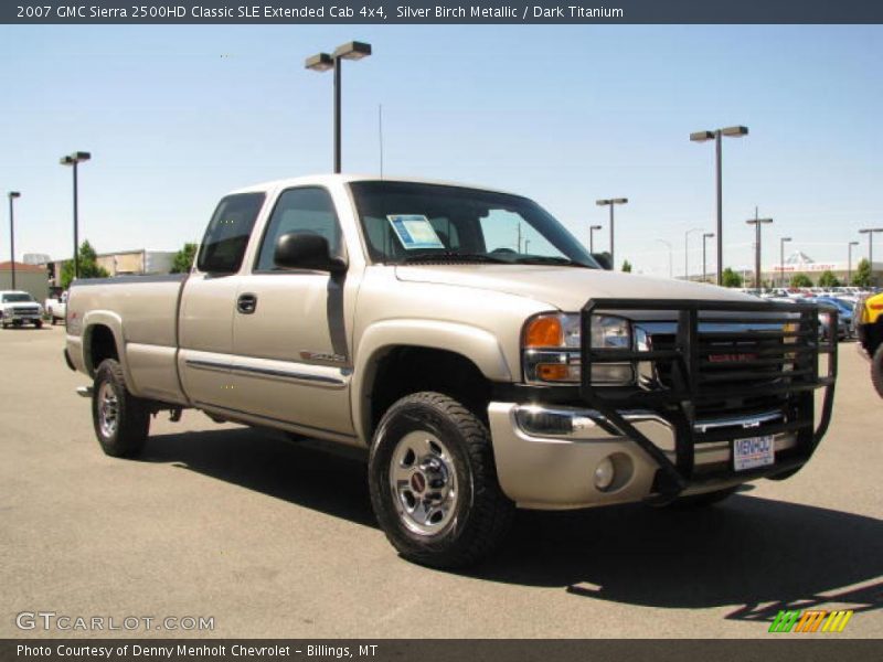 Silver Birch Metallic / Dark Titanium 2007 GMC Sierra 2500HD Classic SLE Extended Cab 4x4
