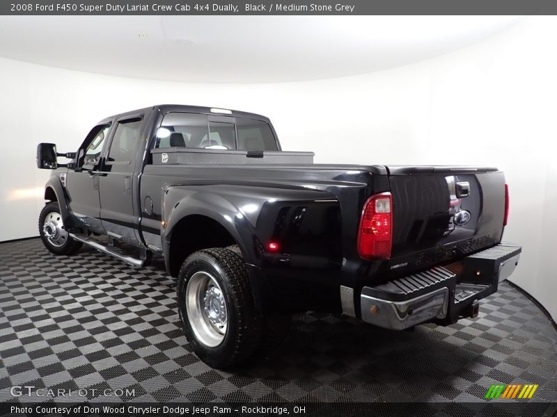 Black / Medium Stone Grey 2008 Ford F450 Super Duty Lariat Crew Cab 4x4 Dually