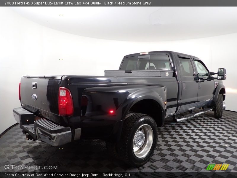 Black / Medium Stone Grey 2008 Ford F450 Super Duty Lariat Crew Cab 4x4 Dually