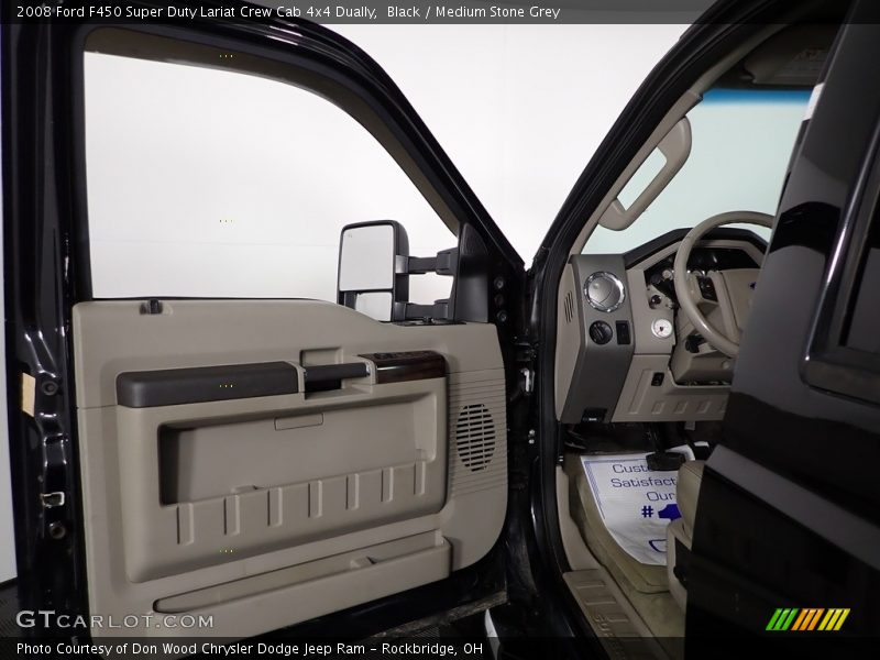 Black / Medium Stone Grey 2008 Ford F450 Super Duty Lariat Crew Cab 4x4 Dually