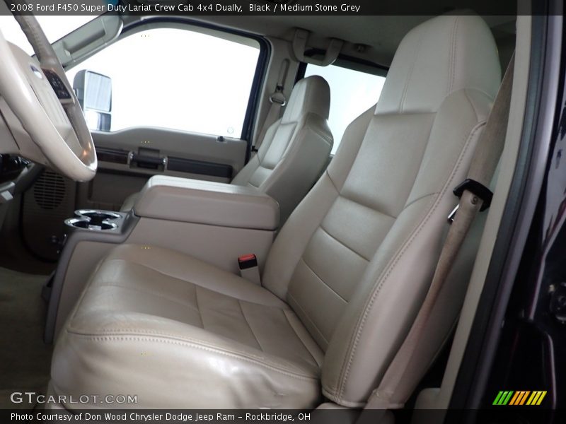 Black / Medium Stone Grey 2008 Ford F450 Super Duty Lariat Crew Cab 4x4 Dually