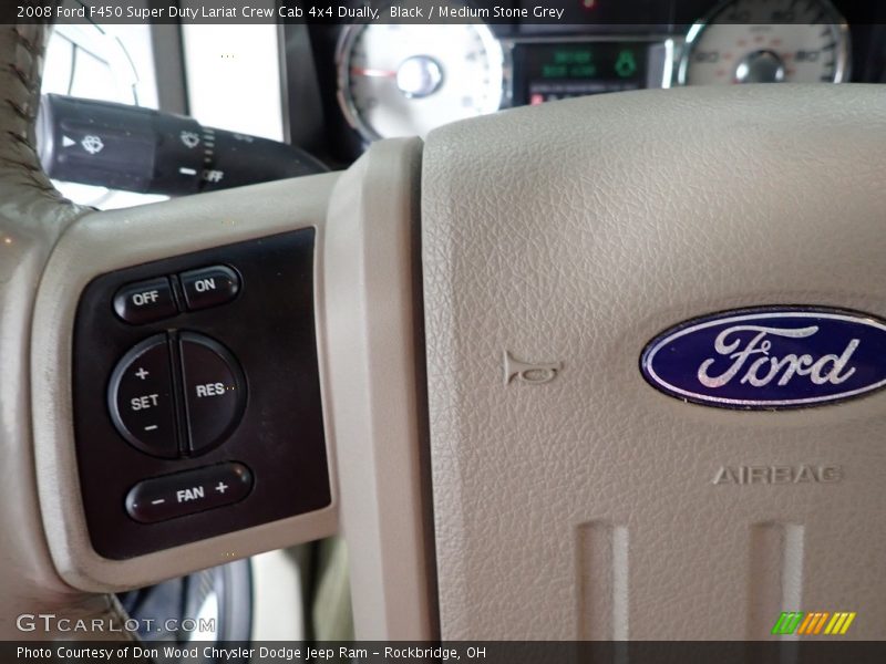 Black / Medium Stone Grey 2008 Ford F450 Super Duty Lariat Crew Cab 4x4 Dually