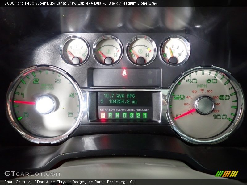 Black / Medium Stone Grey 2008 Ford F450 Super Duty Lariat Crew Cab 4x4 Dually
