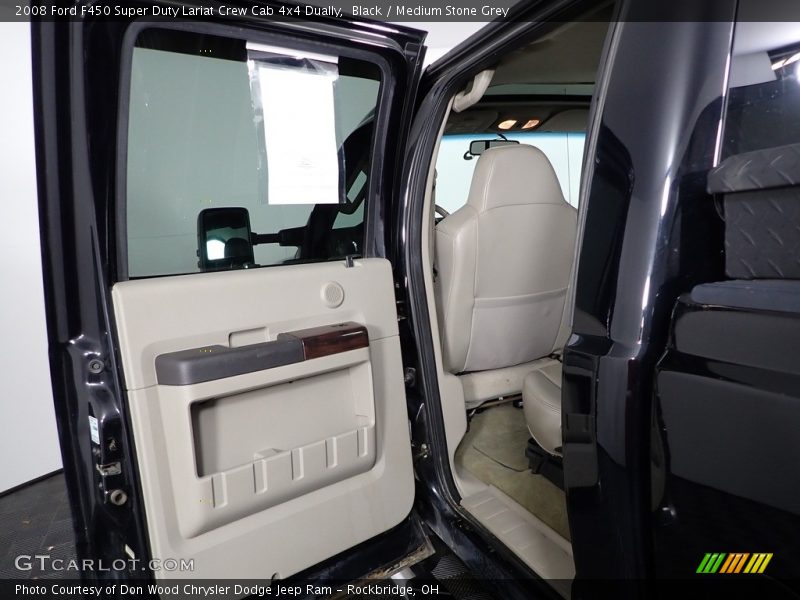 Black / Medium Stone Grey 2008 Ford F450 Super Duty Lariat Crew Cab 4x4 Dually