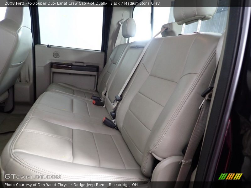 Black / Medium Stone Grey 2008 Ford F450 Super Duty Lariat Crew Cab 4x4 Dually