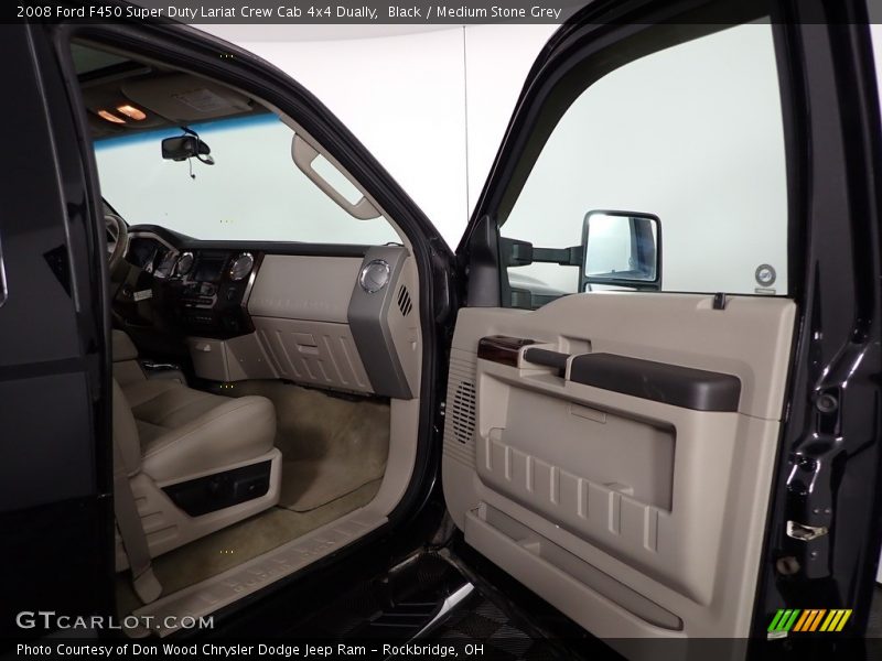 Black / Medium Stone Grey 2008 Ford F450 Super Duty Lariat Crew Cab 4x4 Dually