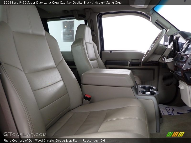 Black / Medium Stone Grey 2008 Ford F450 Super Duty Lariat Crew Cab 4x4 Dually