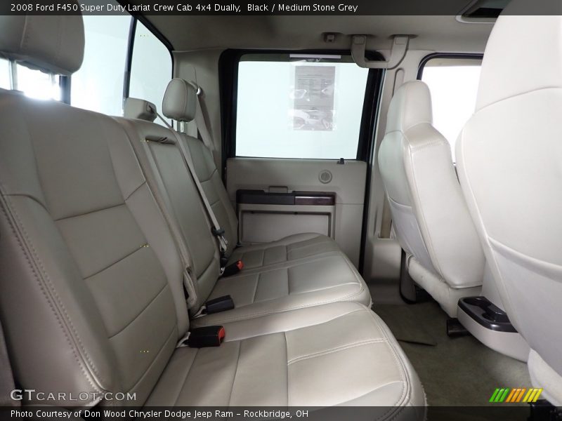 Black / Medium Stone Grey 2008 Ford F450 Super Duty Lariat Crew Cab 4x4 Dually
