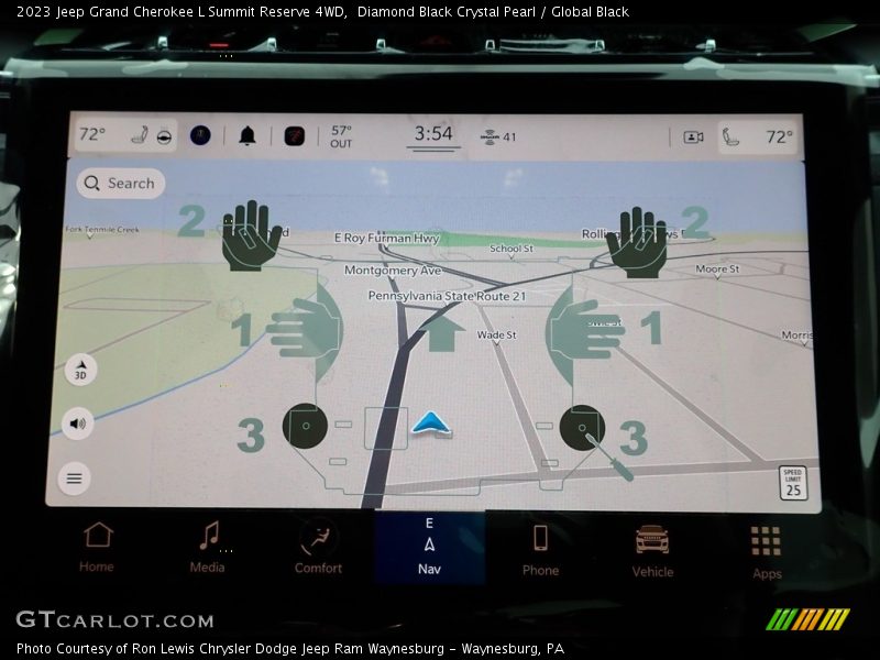 Navigation of 2023 Grand Cherokee L Summit Reserve 4WD