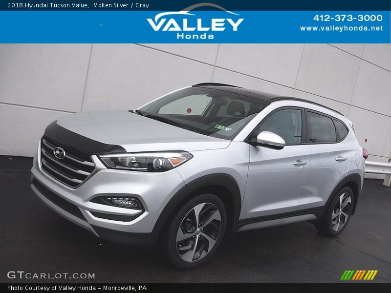 Molten Silver / Gray 2018 Hyundai Tucson Value