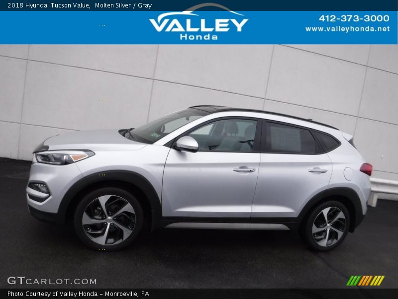 Molten Silver / Gray 2018 Hyundai Tucson Value