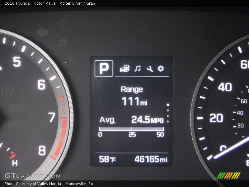 Molten Silver / Gray 2018 Hyundai Tucson Value