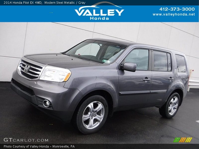 Modern Steel Metallic / Gray 2014 Honda Pilot EX 4WD