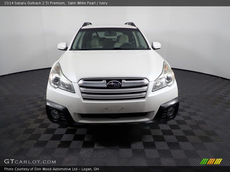 Satin White Pearl / Ivory 2014 Subaru Outback 2.5i Premium
