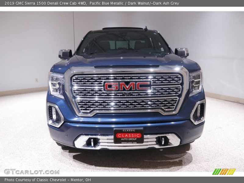 Pacific Blue Metallic / Dark Walnut/­Dark Ash Grey 2019 GMC Sierra 1500 Denali Crew Cab 4WD