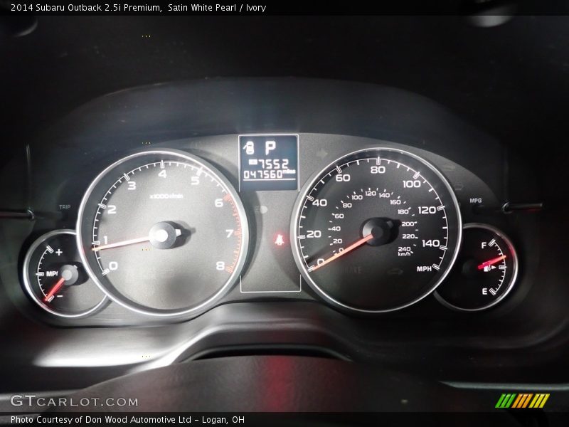 Satin White Pearl / Ivory 2014 Subaru Outback 2.5i Premium