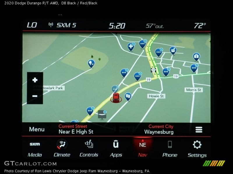 Navigation of 2020 Durango R/T AWD