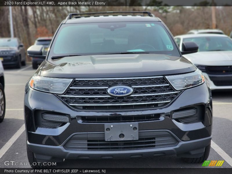 Agate Black Metallic / Ebony 2020 Ford Explorer XLT 4WD
