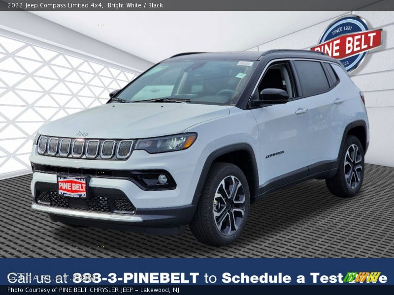 Bright White / Black 2022 Jeep Compass Limited 4x4