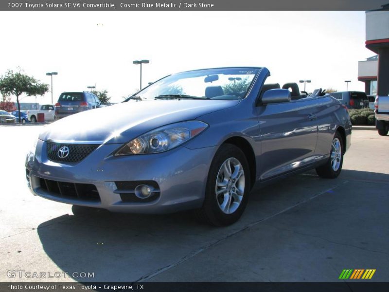 Cosmic Blue Metallic / Dark Stone 2007 Toyota Solara SE V6 Convertible