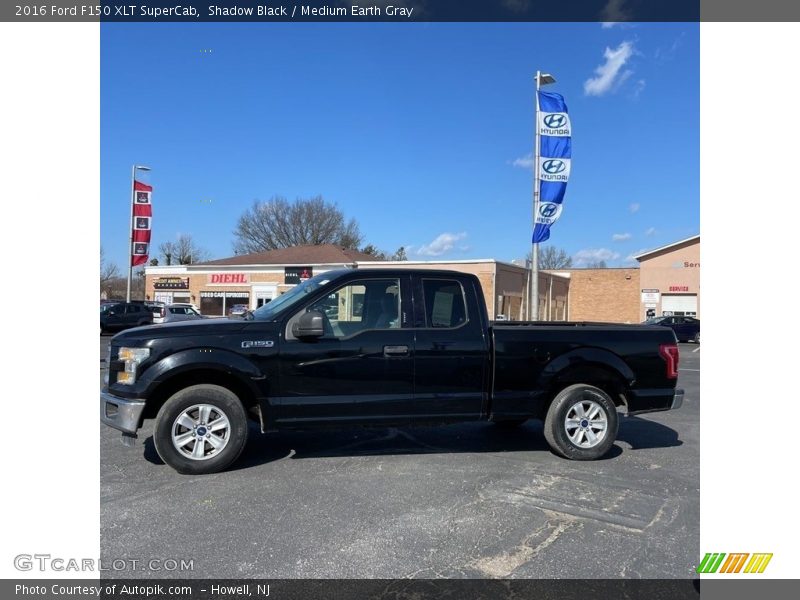 Shadow Black / Medium Earth Gray 2016 Ford F150 XLT SuperCab