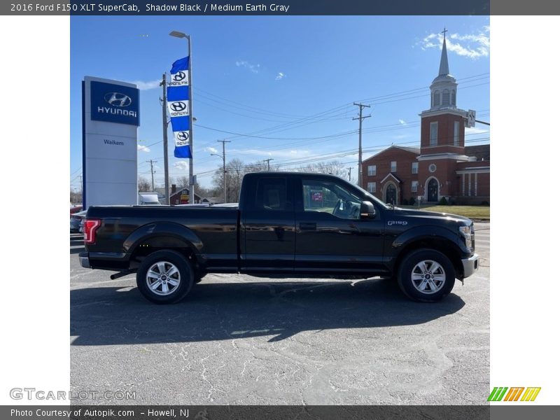 Shadow Black / Medium Earth Gray 2016 Ford F150 XLT SuperCab