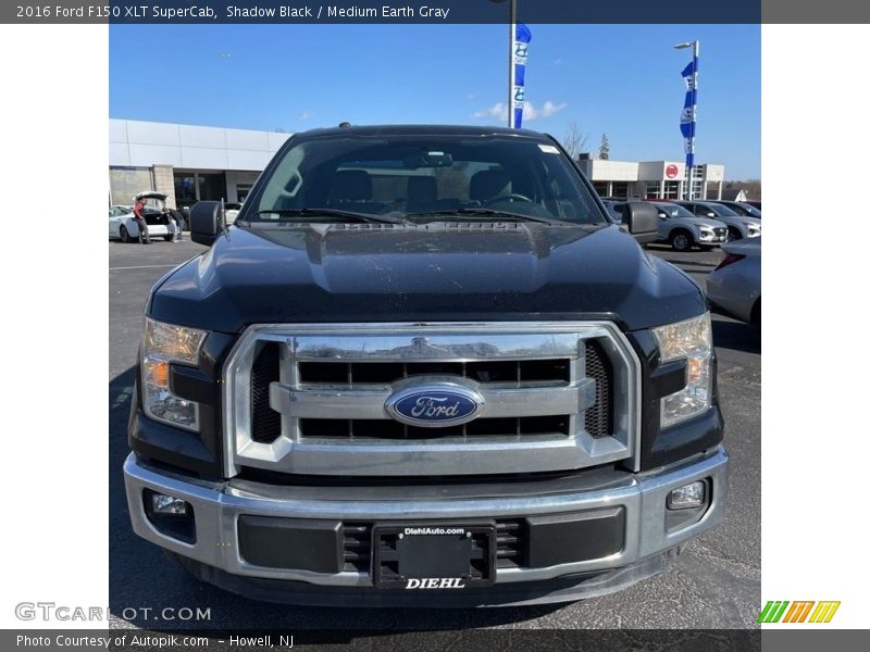 Shadow Black / Medium Earth Gray 2016 Ford F150 XLT SuperCab