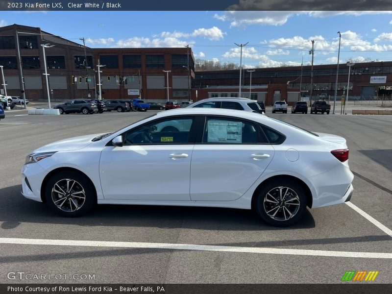 Clear White / Black 2023 Kia Forte LXS