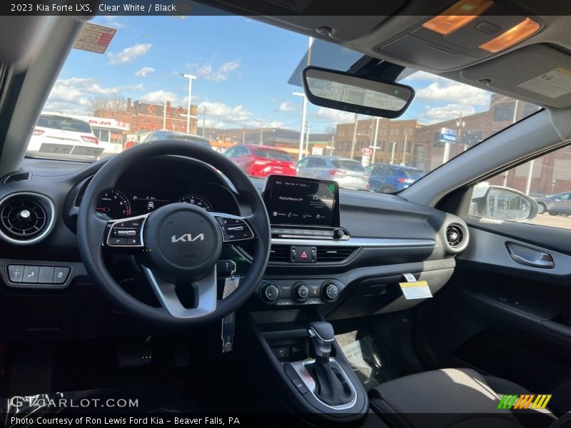 Clear White / Black 2023 Kia Forte LXS