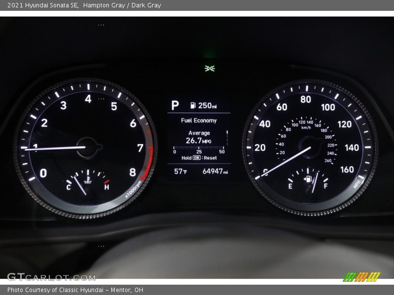 Hampton Gray / Dark Gray 2021 Hyundai Sonata SE