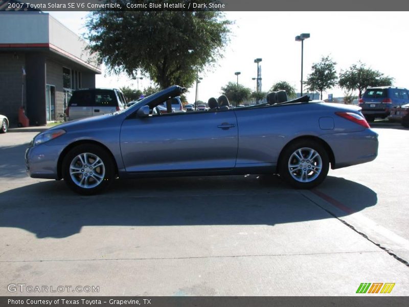 Cosmic Blue Metallic / Dark Stone 2007 Toyota Solara SE V6 Convertible