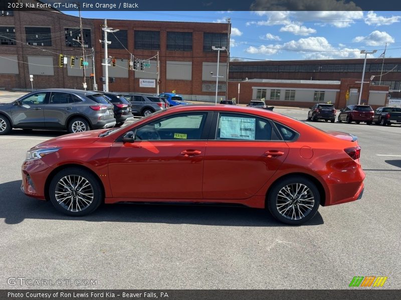 Fire Orange / Black 2023 Kia Forte GT-Line