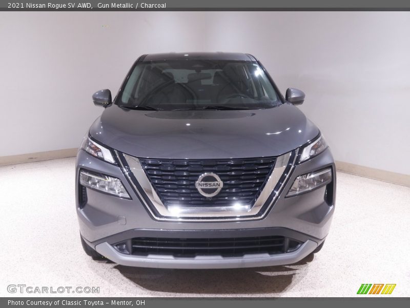 Gun Metallic / Charcoal 2021 Nissan Rogue SV AWD