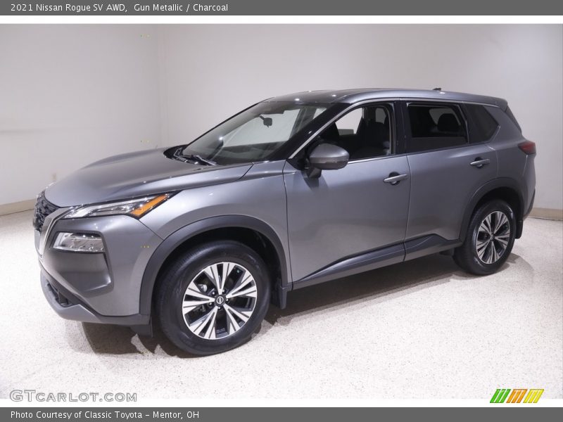 Gun Metallic / Charcoal 2021 Nissan Rogue SV AWD