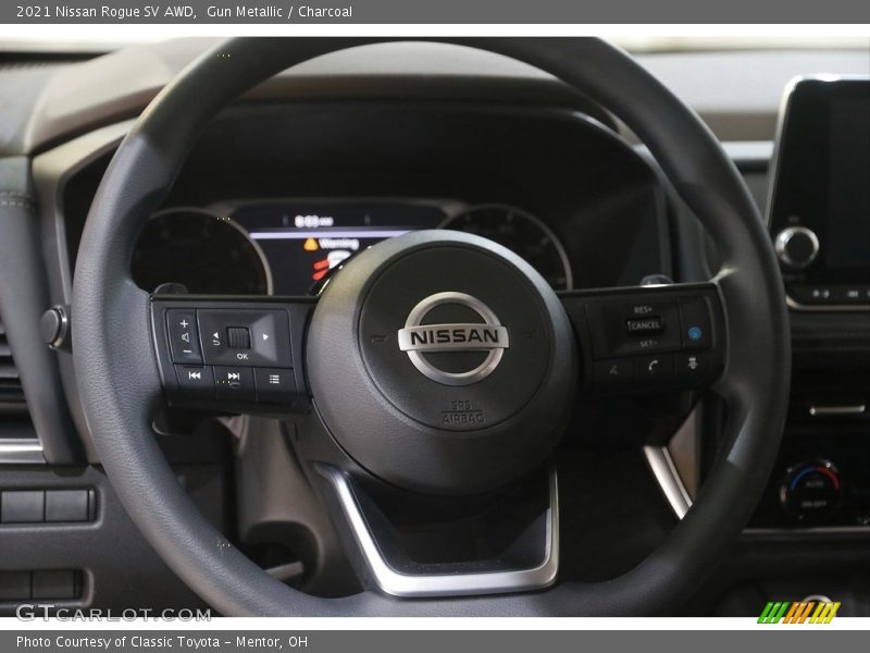 Gun Metallic / Charcoal 2021 Nissan Rogue SV AWD