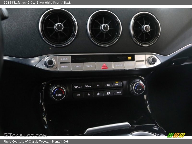 Controls of 2018 Stinger 2.0L